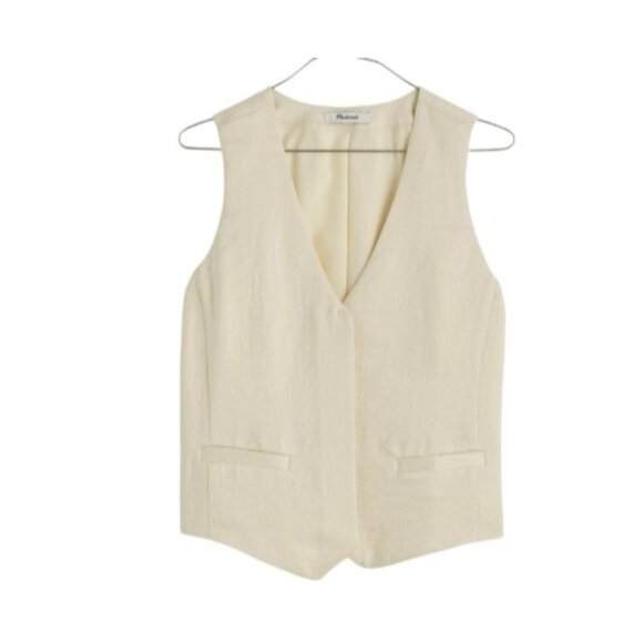 Madewell Womens Satin Button-Front Vest Top Size 6 - Picture 3 of 5